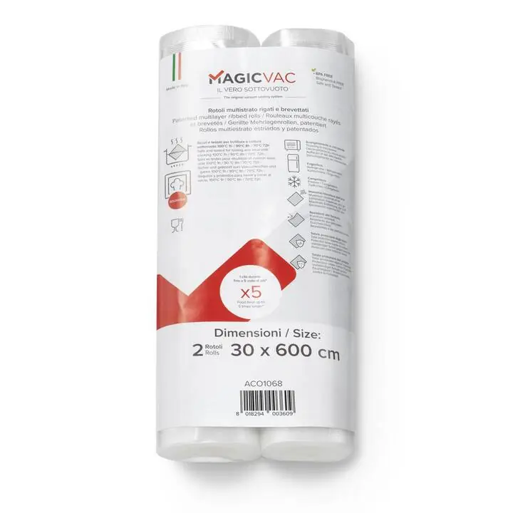 MAGICVAC Vakuumierfolie30 cm x 600 cm, 2 Stück | Gratis Rückgabe