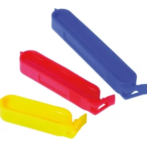 10 Stk. Beutel Clips in drei Grössen, 2x blau, 6x rot, 2x ge | Trendprodukt