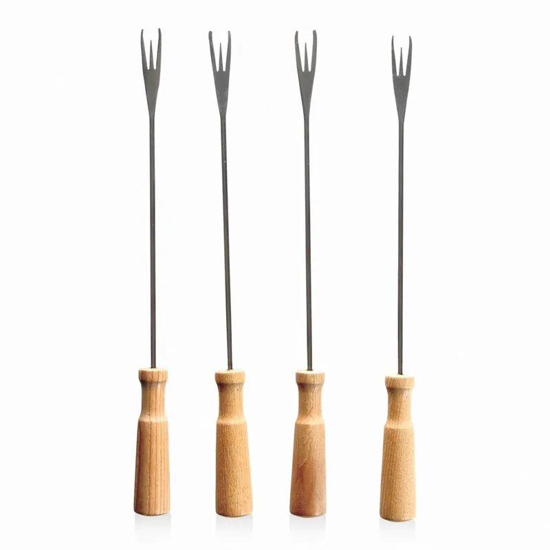 Top-Preis | Fonduegabeln Oslo braun Edelstahl Holz 285mm