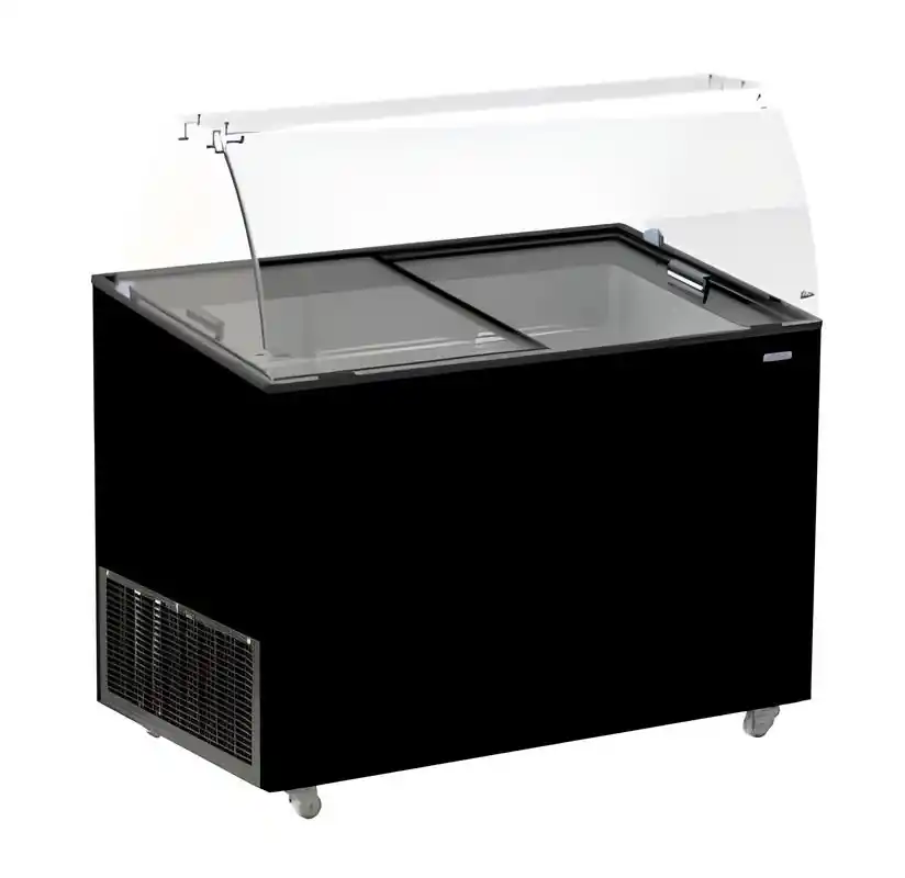 Vitrine à glace noire JAVA 8×5 L - Premium